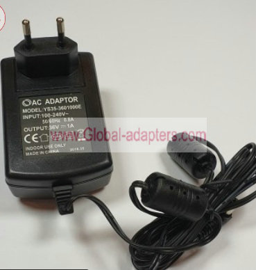 New 36V 1A AC Adapter FOR CND LED Light Lamp YS35-3601000E Adaptor EU Plug